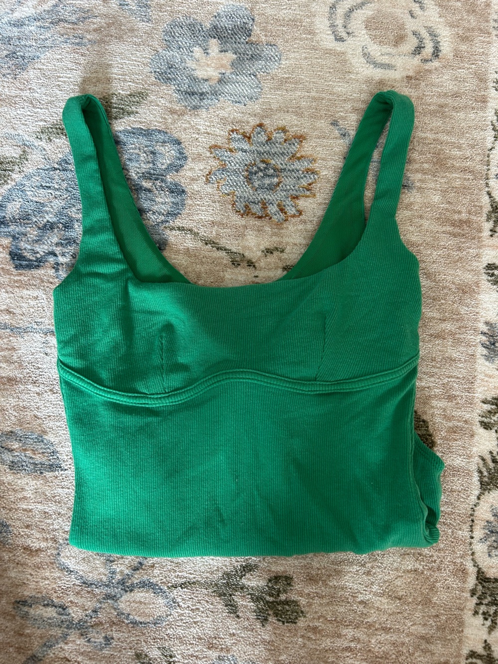 Princess Polly Green Ribbed Bodysuit
